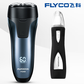 Flyco電気シェーバーは全身水洗いします。ヒゲ剃りを一時間で充電します。FS 808+鼻毛器